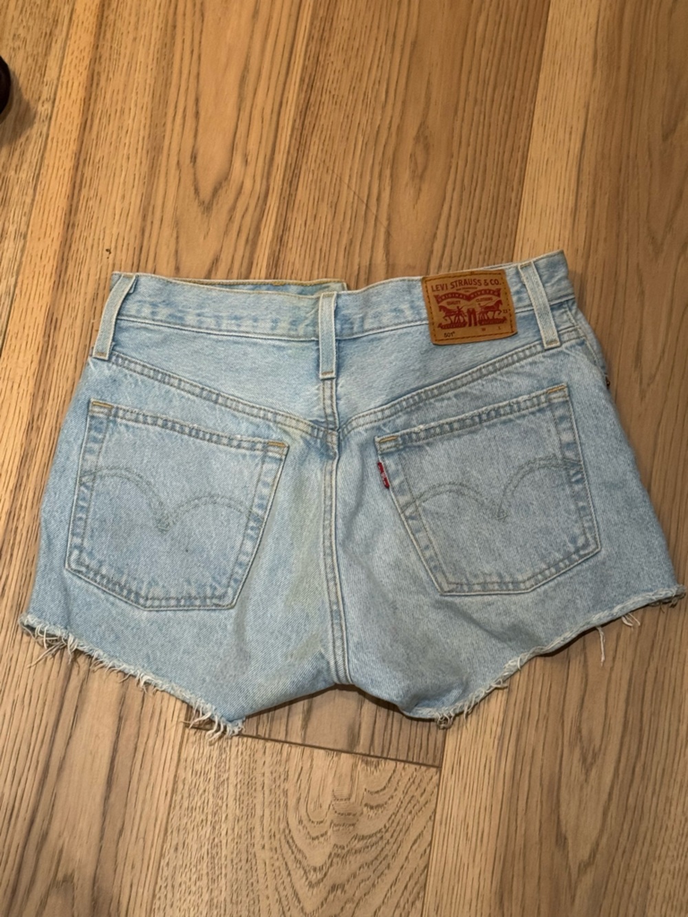 Levi's Light Blue Denim 501 ORIGINAL FIT WOMEN'S MICRO SHORTS